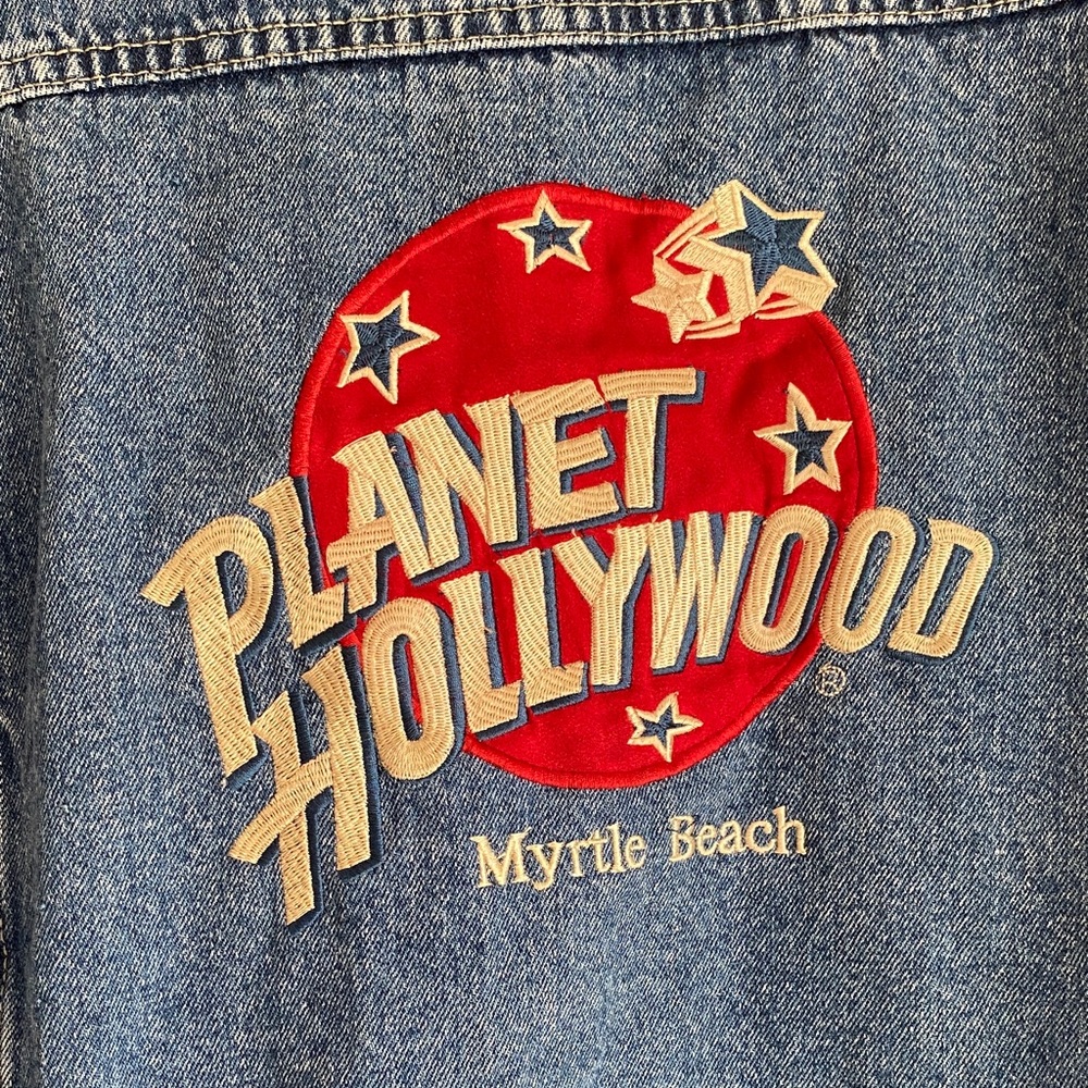 Planet Hollywood Men’s Vintage Blue Denim Jacket from 1998 - Picture 8 of 9